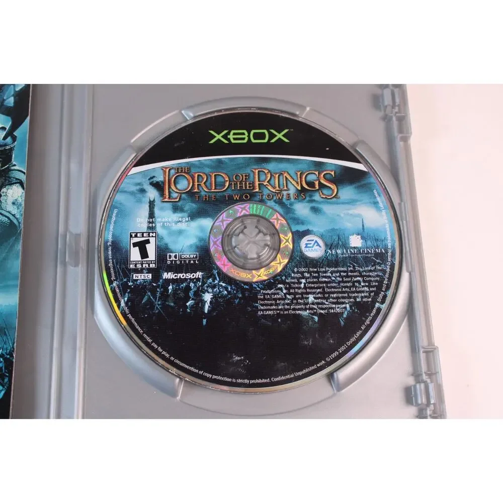 Lord of the Rings: The Two Towers (Microsoft Xbox, 2002) Authentic, Complete